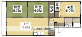 サバーヴ西坂【2階】の間取り