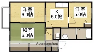 ハッピーツーユーB【B102号室】の間取り