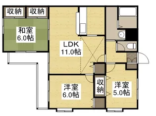 アメリエコート青江【4階】の間取り