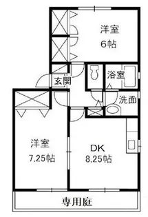 たちばなハイツ【1階】の間取り