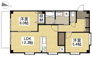 フォブール富田【2階】の間取り