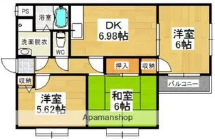 メゾンドール青江【2階】の間取り