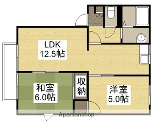 フレグランス・イヌマルB【201号室】の間取り