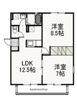 プチ・フルール A【2階】の間取り