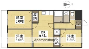 サニーコスモ【303号室】の間取り