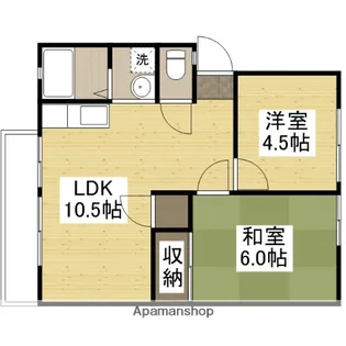 メゾンカルム【2階】の間取り