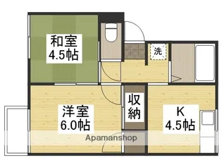 プレジール藤崎【2階】の間取り