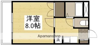 レディースキャステル【105号室】の間取り