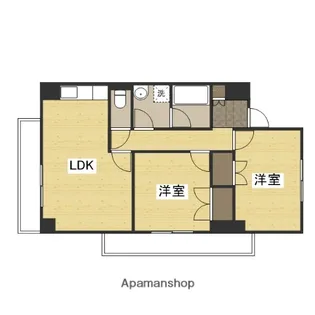 アリベ国富Ⅱ【5階】の間取り