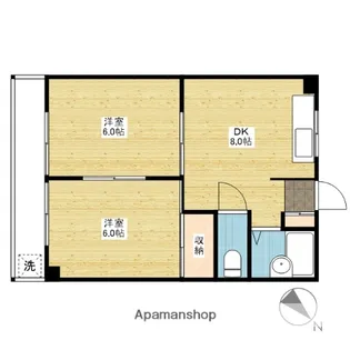 ハイツクレア【2階】の間取り