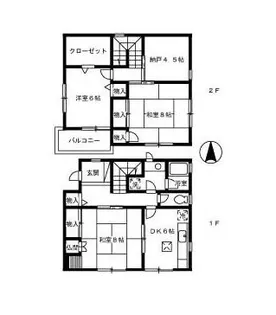 岡山県岡山市南区浜野2丁目【一戸建】の間取り