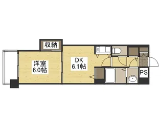 朝日プラザ岡山サウスフロント【611号室】の間取り