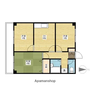 ローズガーデン延友【1階】の間取り