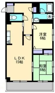 2LDKの間取り画像