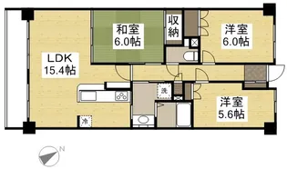サーパスシティ大供【10階】の間取り