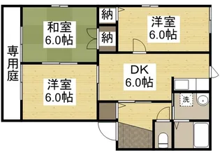 ドミール津高A【101号室】の間取り