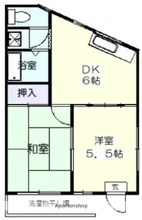 第一木梨コーポ【102号室】の間取り