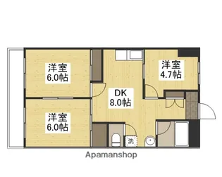 アヴェニュー奥田【302号室】の間取り