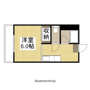 矢部第二ビル【2-東号室】の間取り