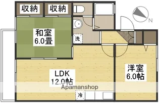 グローリーハウス的場C【2階】の間取り