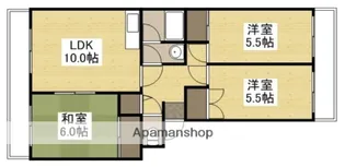 ビューハイム南輝【202号室】の間取り