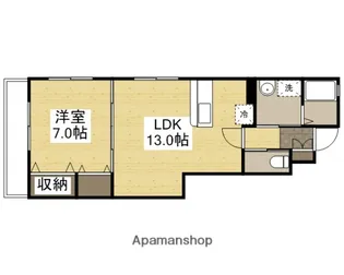 フレンド浜【1階】の間取り