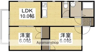 コーポ・ロゼ【1階】の間取り