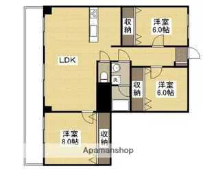 サーパス東島田【7階】の間取り