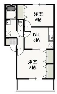 クリスタルパレス B【1階】の間取り