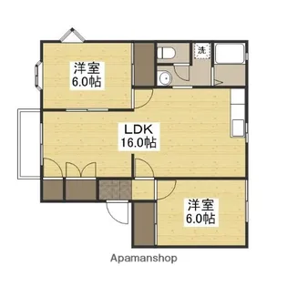 アルベール【202号室】の間取り