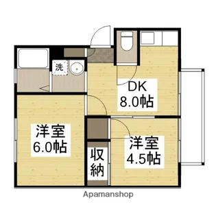 A APARTMENT NISHIICHI【2階】の間取り