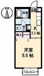 杉乃子ハイム【1階】の間取り