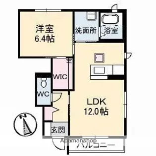 シャーメゾン美月 A棟【1階】の間取り