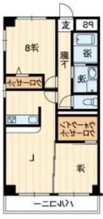 2LDKの間取り画像