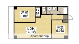 深可ヒュッテ【5階】の間取り