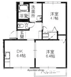 ラ・パルテール原尾島【1階】の間取り