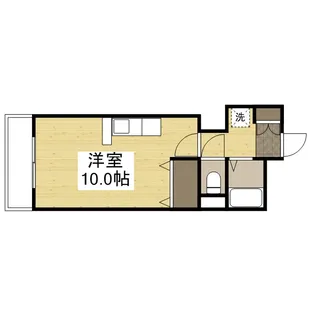 ラ・リュ奉還町【4階】の間取り