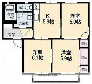 グランシード C棟【1階】の間取り