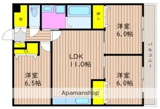 ピレニーズ奥田【202号室】の間取り