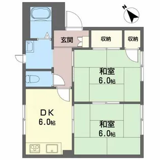 2DKの間取り画像