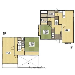 岡山県岡山市東区城東台東1丁目【一戸建】の間取り