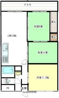 レジデンス奥田【602号室】の間取り