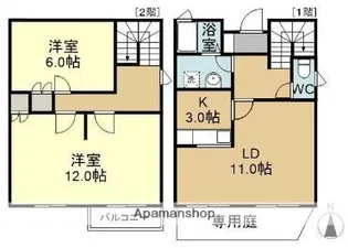中庄コリーヌ西A棟【1階】の間取り