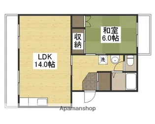 フジノマンション【304号室】の間取り
