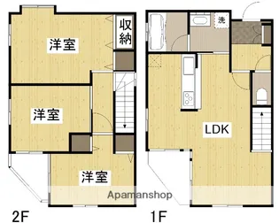 岡山県岡山市中区長岡【一戸建】の間取り