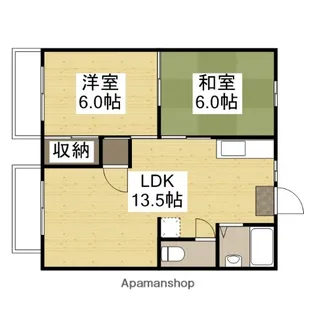 コーポコスモス【202号室】の間取り