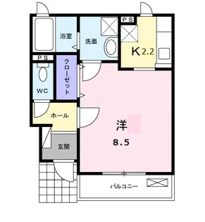 プラシードUNO Ⅰ【1階】の間取り