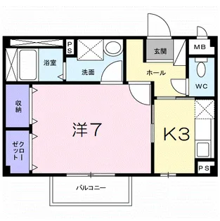 ラ・ポルト【2階】の間取り