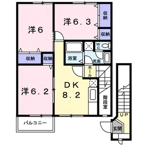 ファミール・ビラB【2階】の間取り