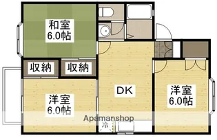 コーポ川口【201号室】の間取り